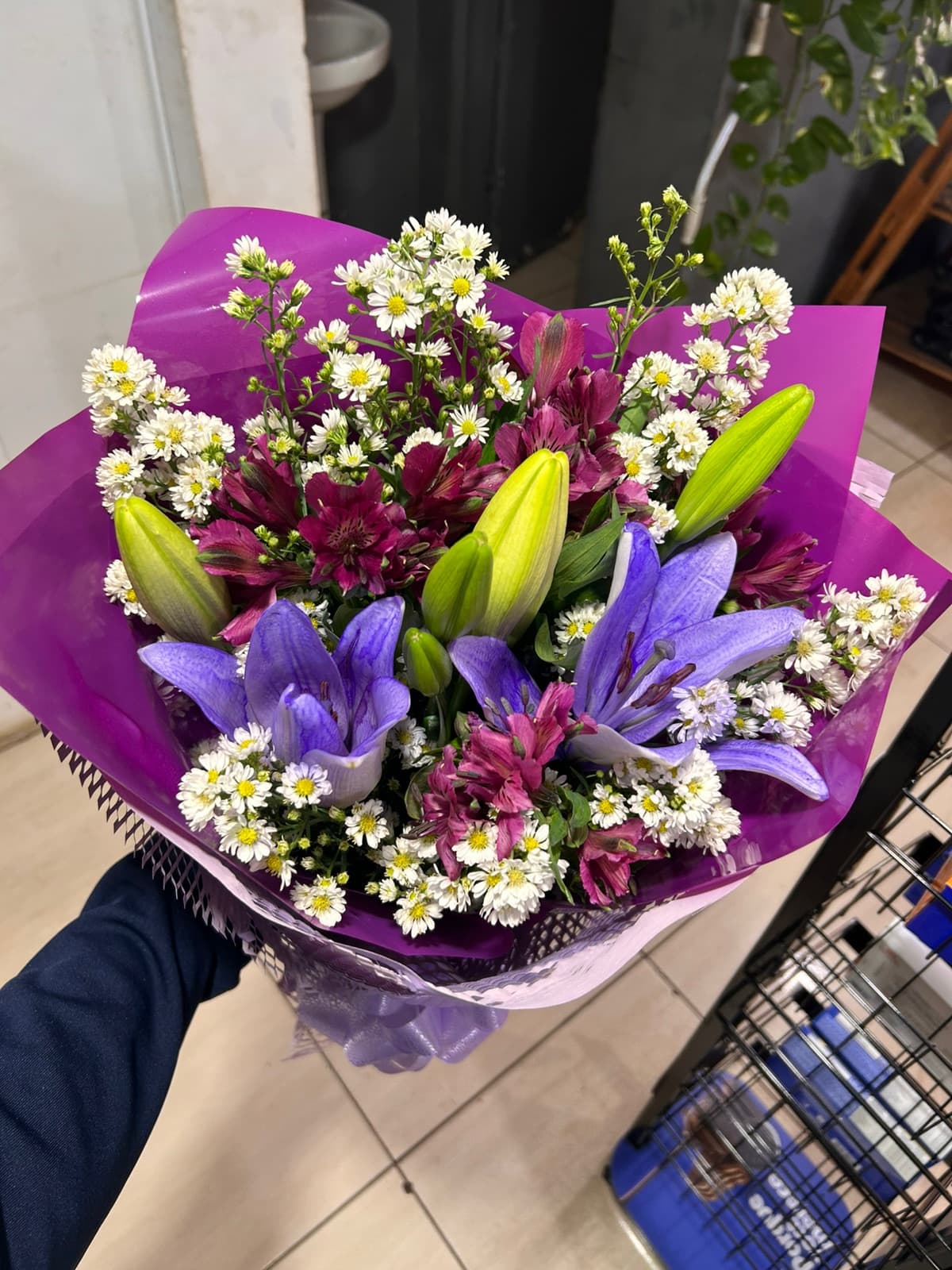 Buquê primavera lilás com lírios