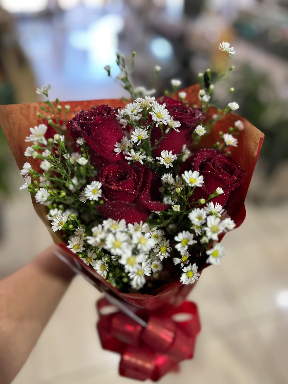 Ramalhete de rosas vermelhas